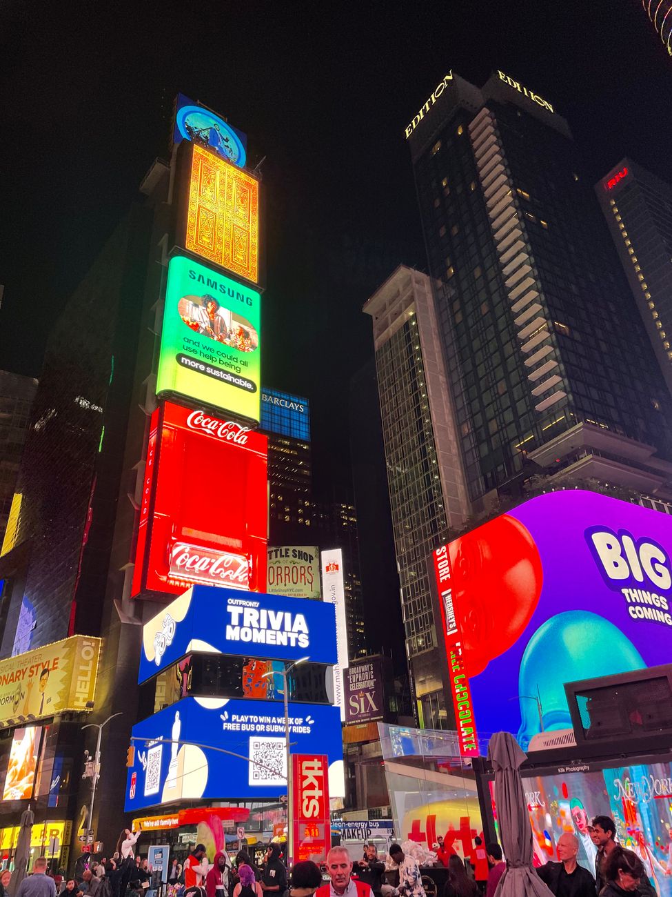 vibrant nightlife in times square nyc